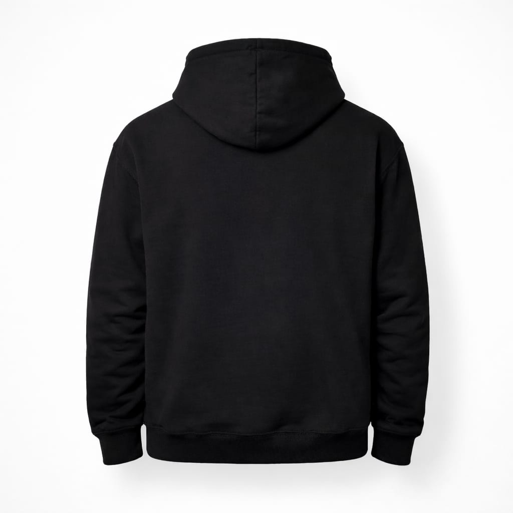 NUROVA Premium Black Hoodie Minimal Streetwear Essential